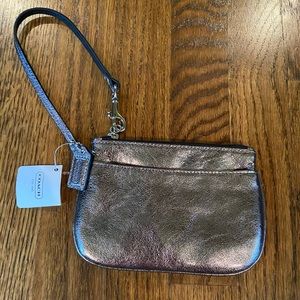 Coach pewter wristlet